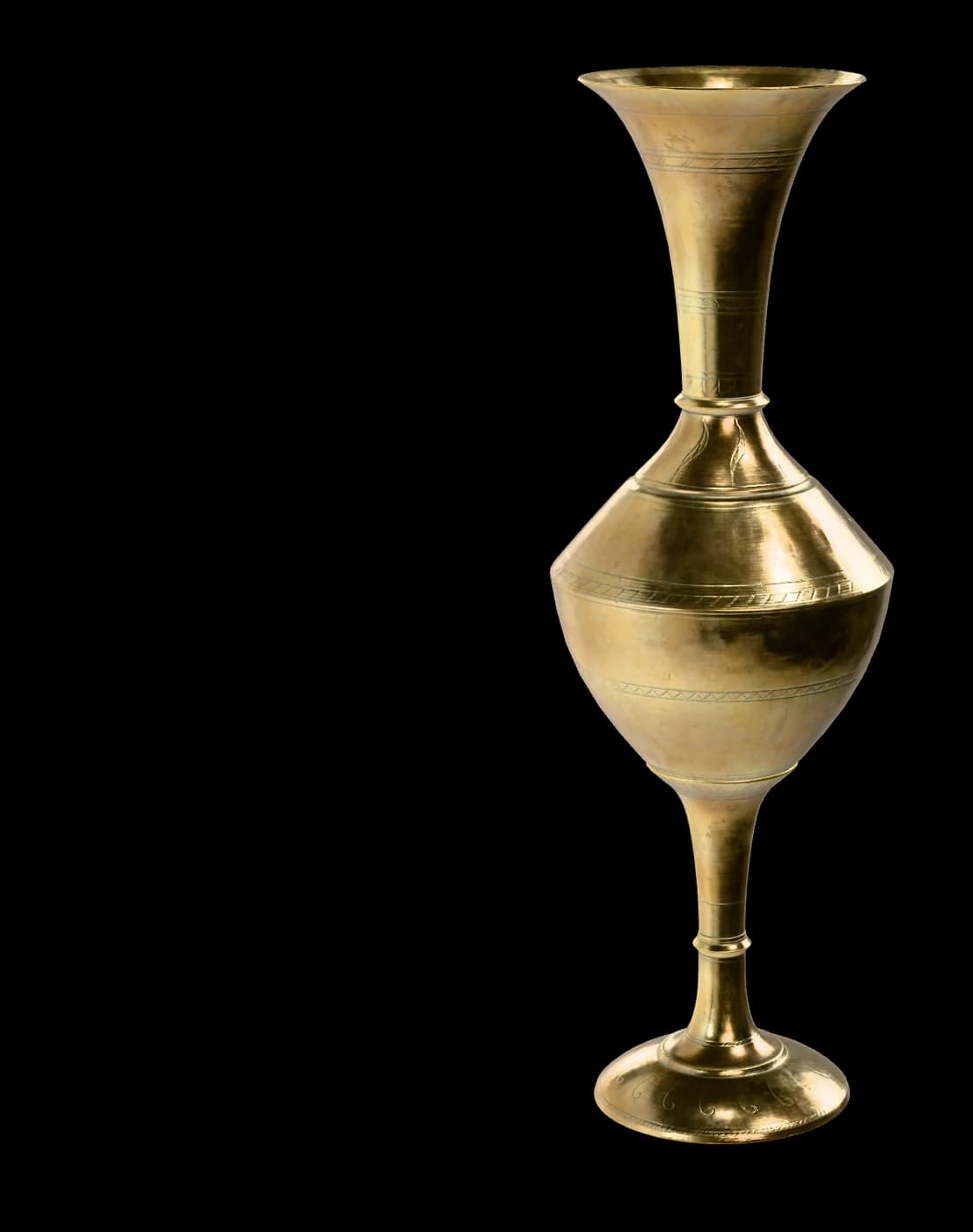Hammered Brass Vase
