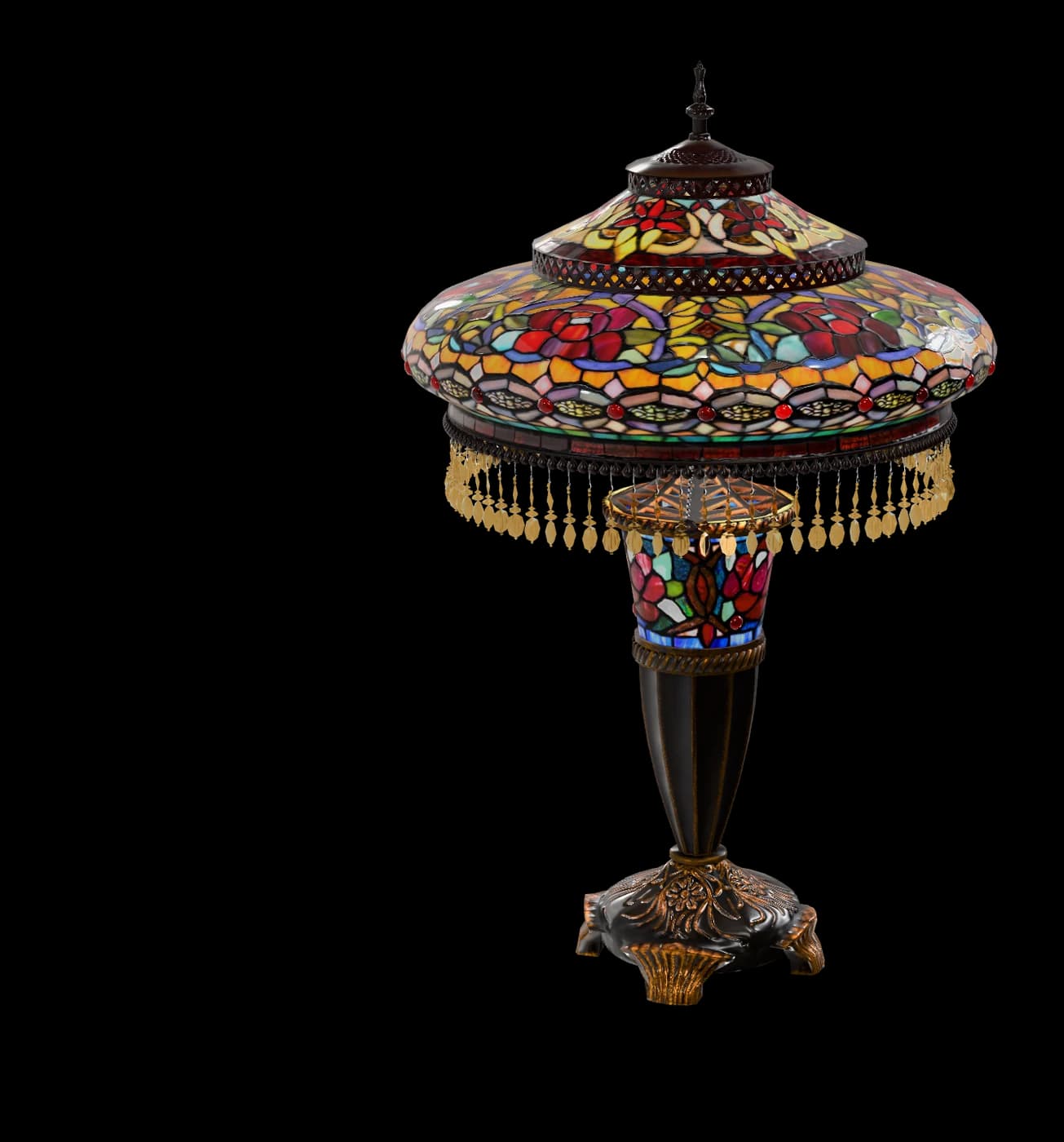 Heirloom Stained Glass Lamp